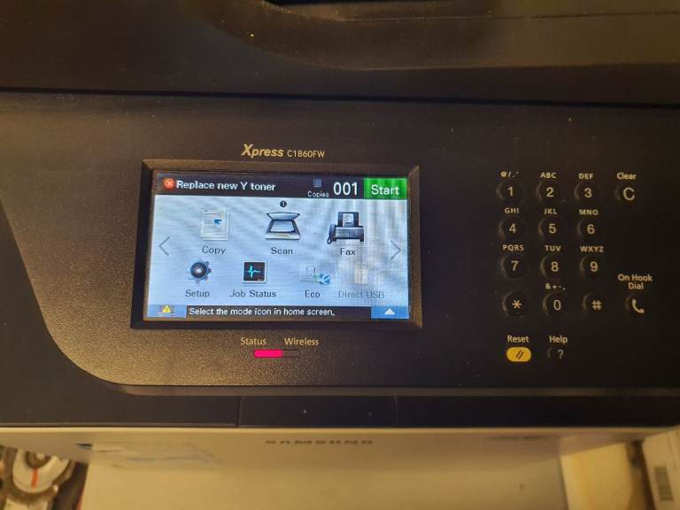 The Samsung Xpress C1860FW color laser printer