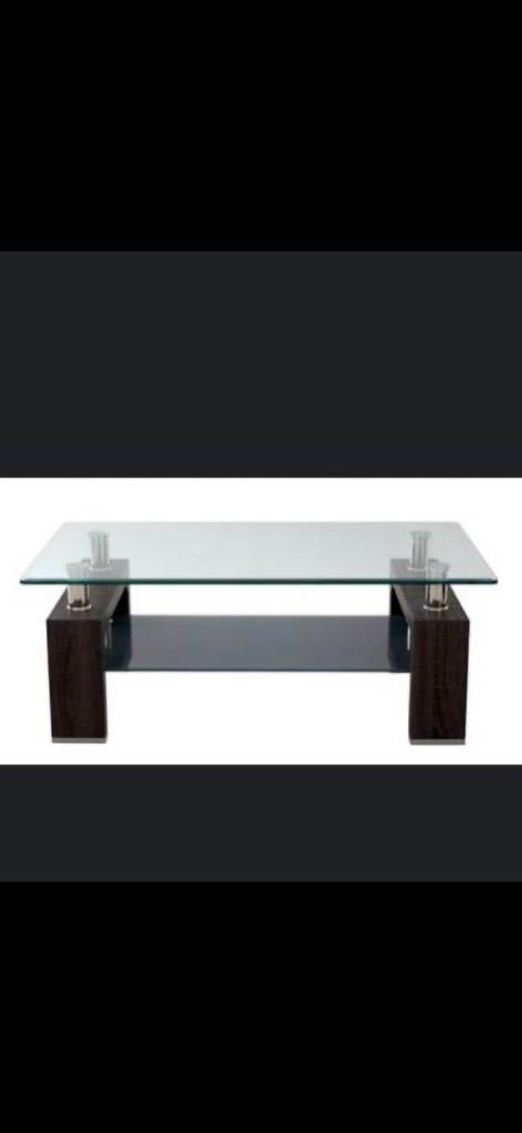 Glass coffee table