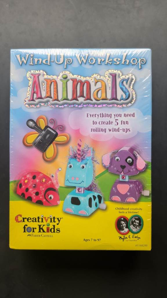 Creativity for Kids Wind-Up Workshop Animals Craft Kit - New