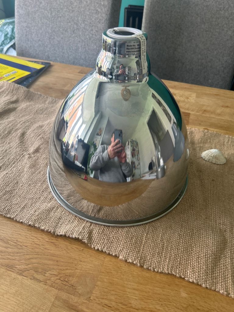 Chrome lampshade pedant 