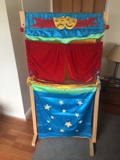 Kids Wooden Play Theatre / Puppet Show Stage – Multicoloured
