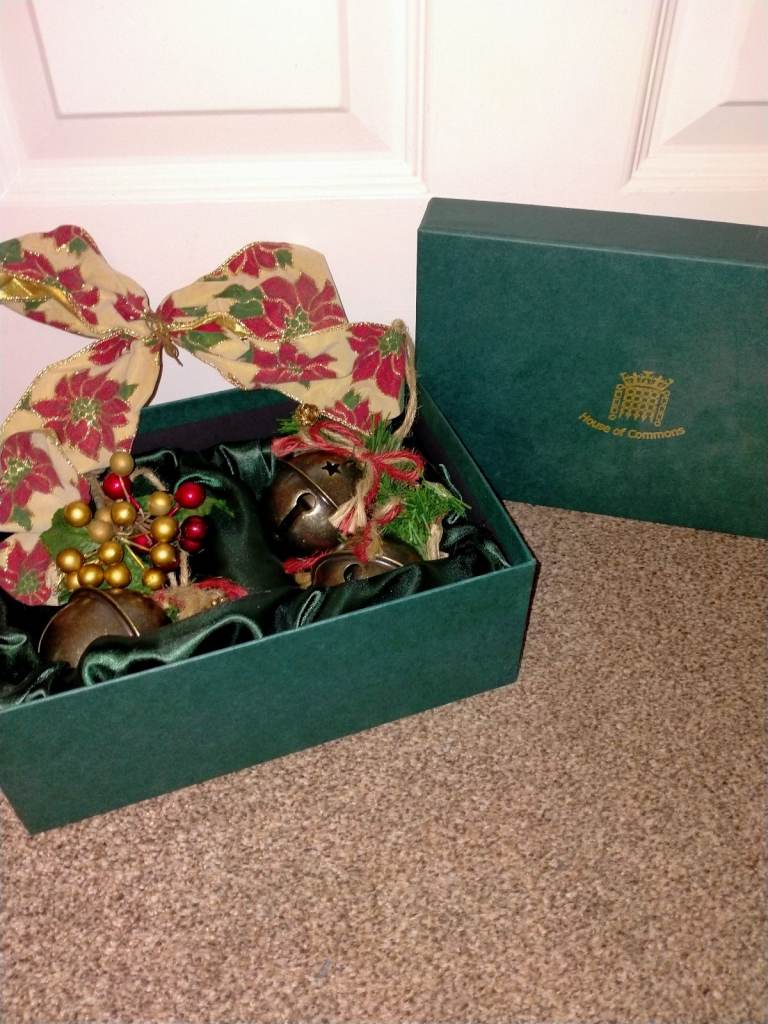 Vintage House of Commons Christmas Bell baubles.