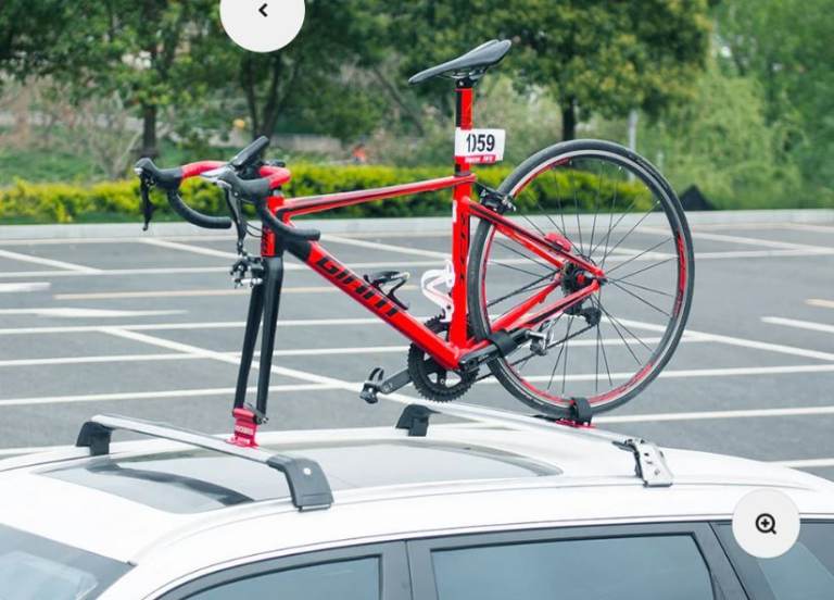 Bike roof rack fork fit mounts