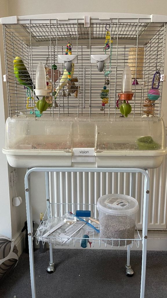Bird cage with stand and all equipments 