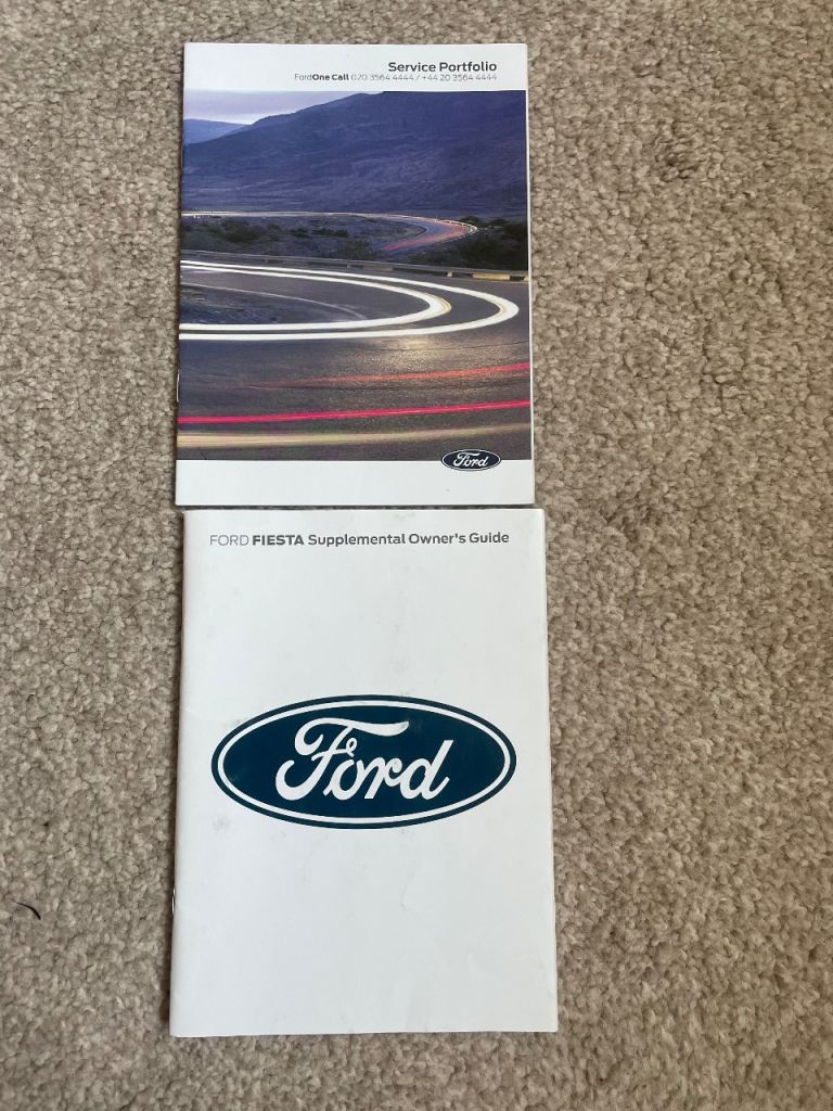 Ford Fiesta 2020 onwards supplemental owners guide
