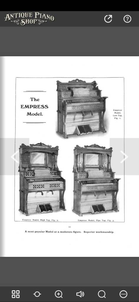 Harmonium/foot pumped reed organ (working) - late Victorian or early Edwardian