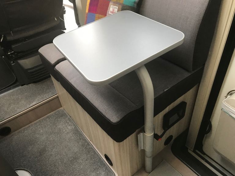 Fully adjustable side table suitable for caravan Motorhome or boat