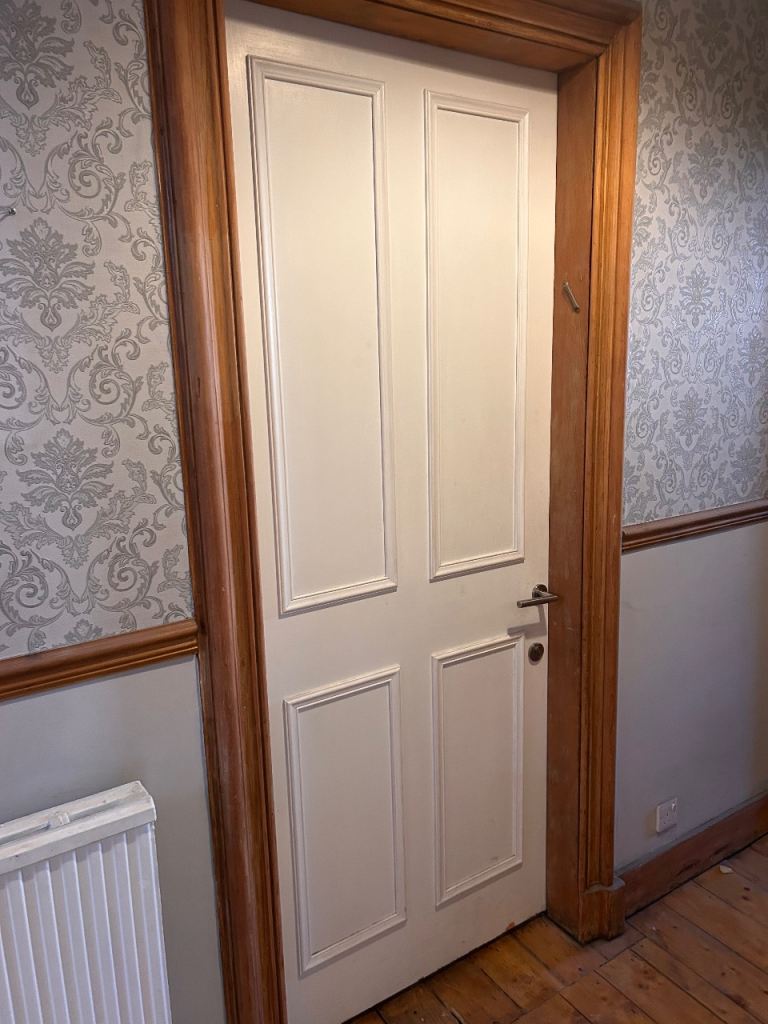 6 x White HMO Fire Doors with Dorma Door Closers