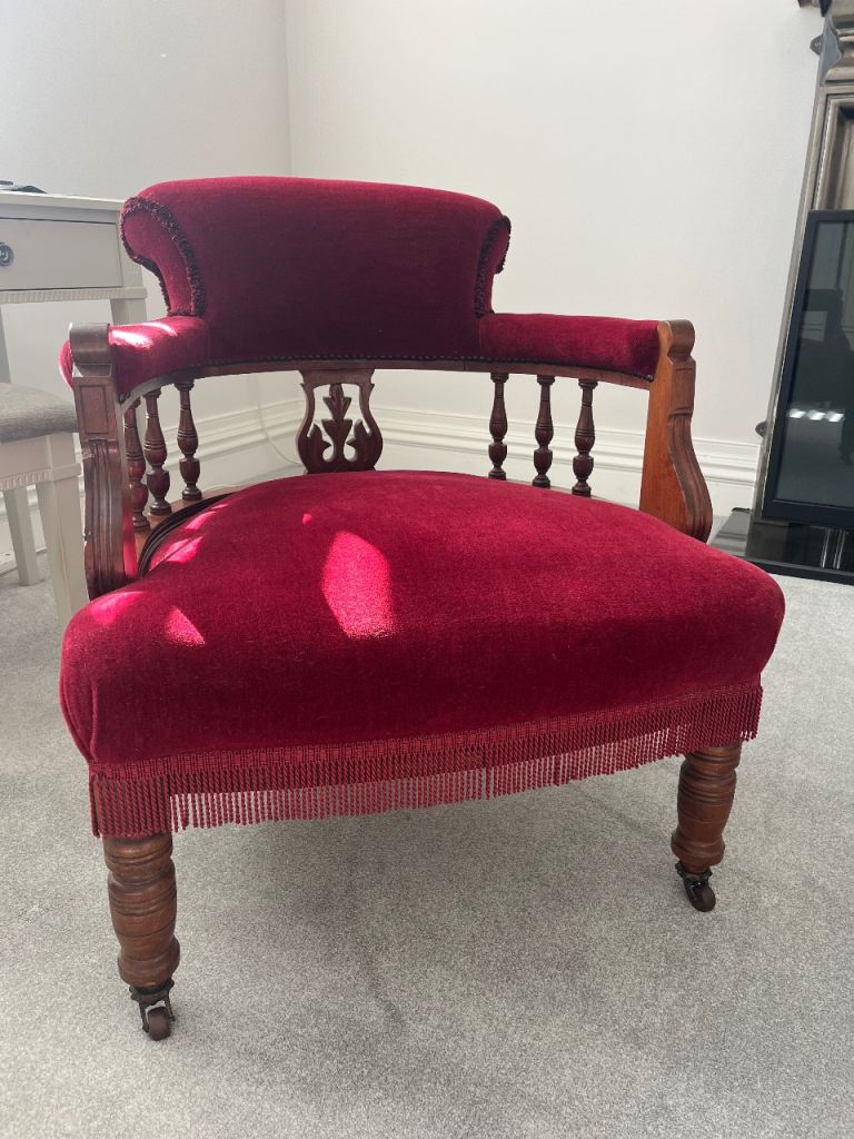 Genuine Victorian antique tub chair 
