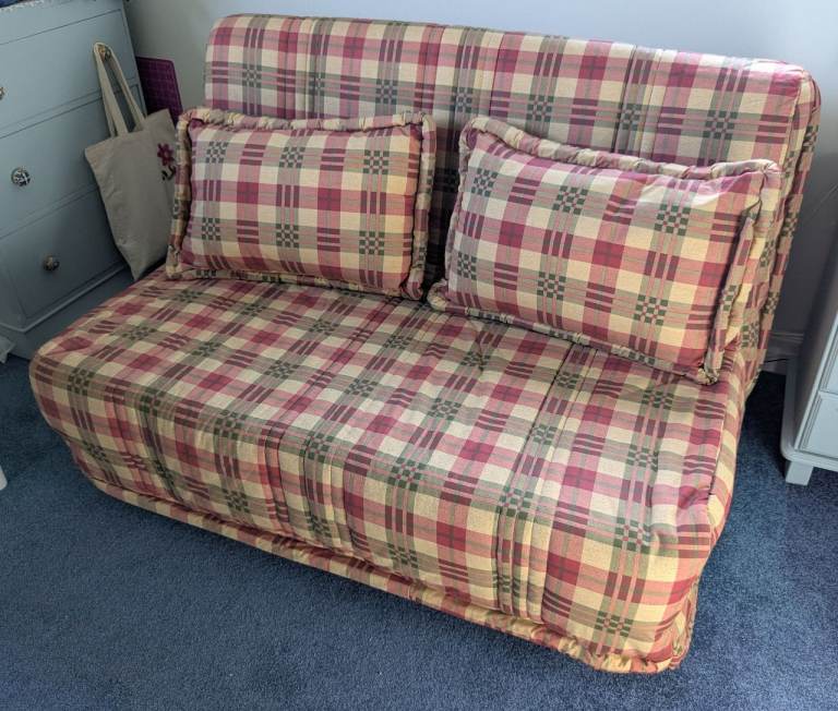 Metal Framed Small Double Sofa Bed