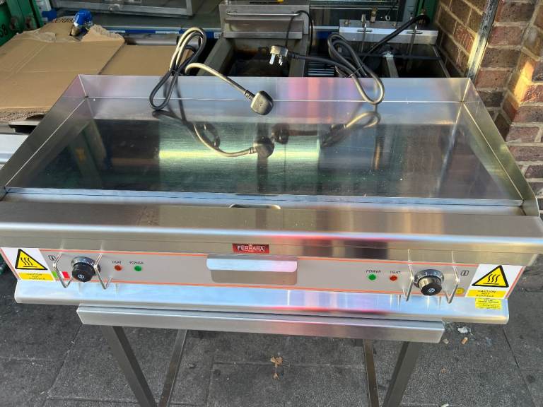 NEW ELECTRIC CHROME FLAT GRIDDLE ,CATERING COMMERCIAL KITCHEN EQUIPMENT FAST FOOD RESTAURANT SHOP