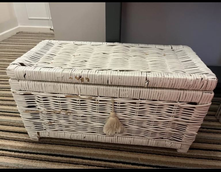 Wicker storage box 