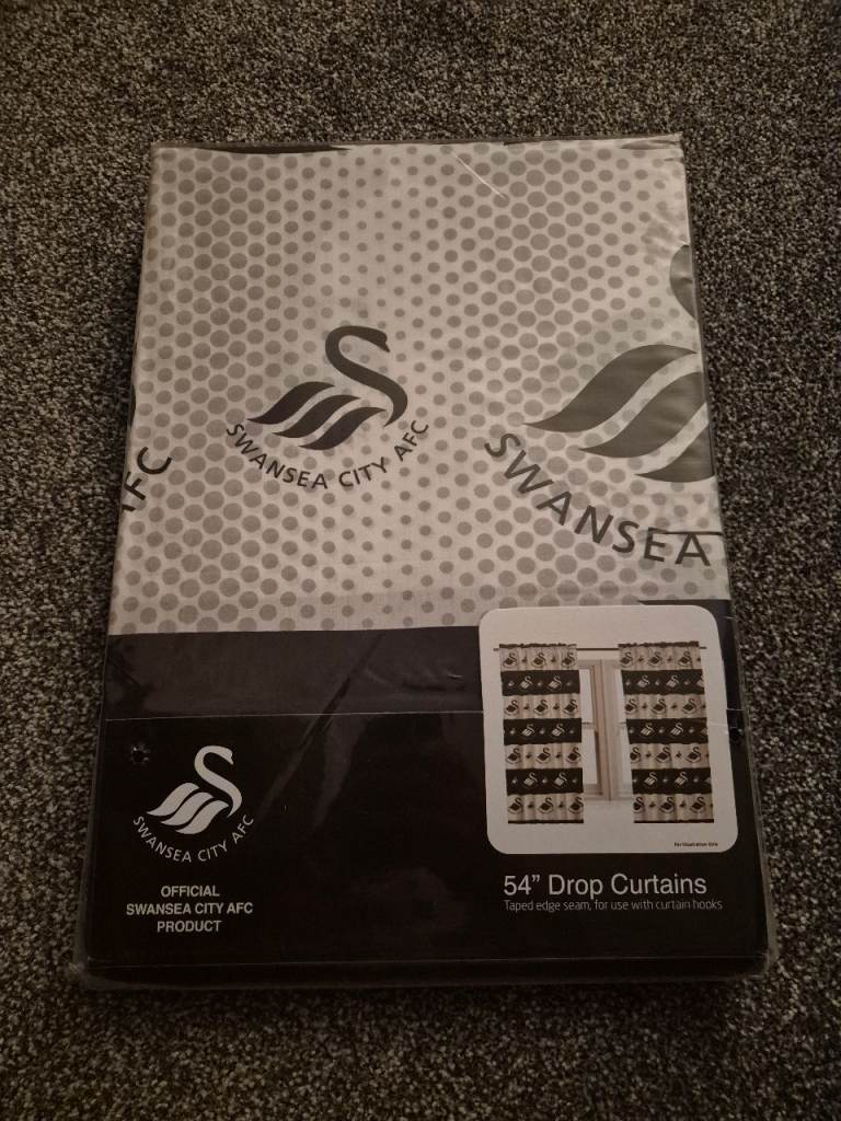 Swansea city curtains  54 drop 