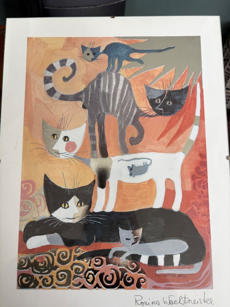 Rosina Wachtmeister framed cat print