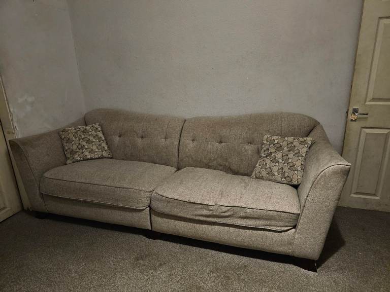 Comfortable Beige Fabric Sofa for Free - Good Condition