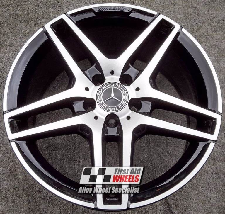 R409DCB Swap MERCEDES E CLASS S212 W212 4X 18'' GENUINE AMG GLOSS BLACK DIAMOND CUT ALLOY WHEELS