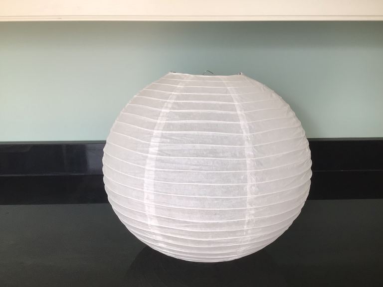 White Paper Lantern Lampshade – Good Condition