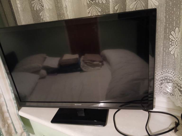 Sharp Aquos Flat Screen TV with Remote and Manual