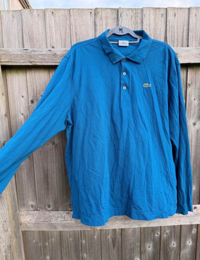 Lacoste Sport Long Sleeve Polo Shirt – Blue, 3XL