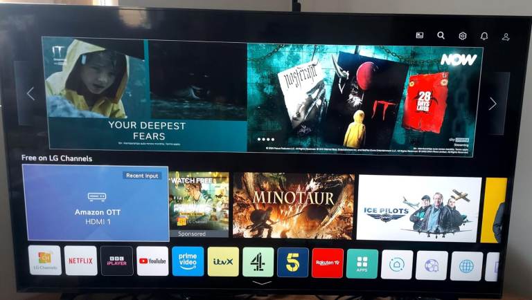 LG 43" 4K Ultra HD Smart TV (2021), 1yr Warranty Left, HDMI Cable