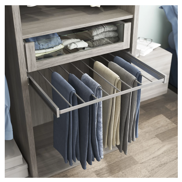Atomia Grey Pull-out Trouser Storage rack (W)714mm (D)510mm