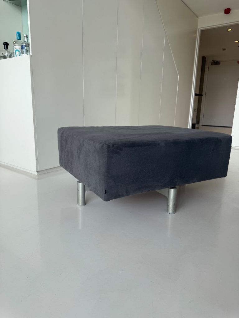 Designer Grey Suede Ottoman | RRP £600