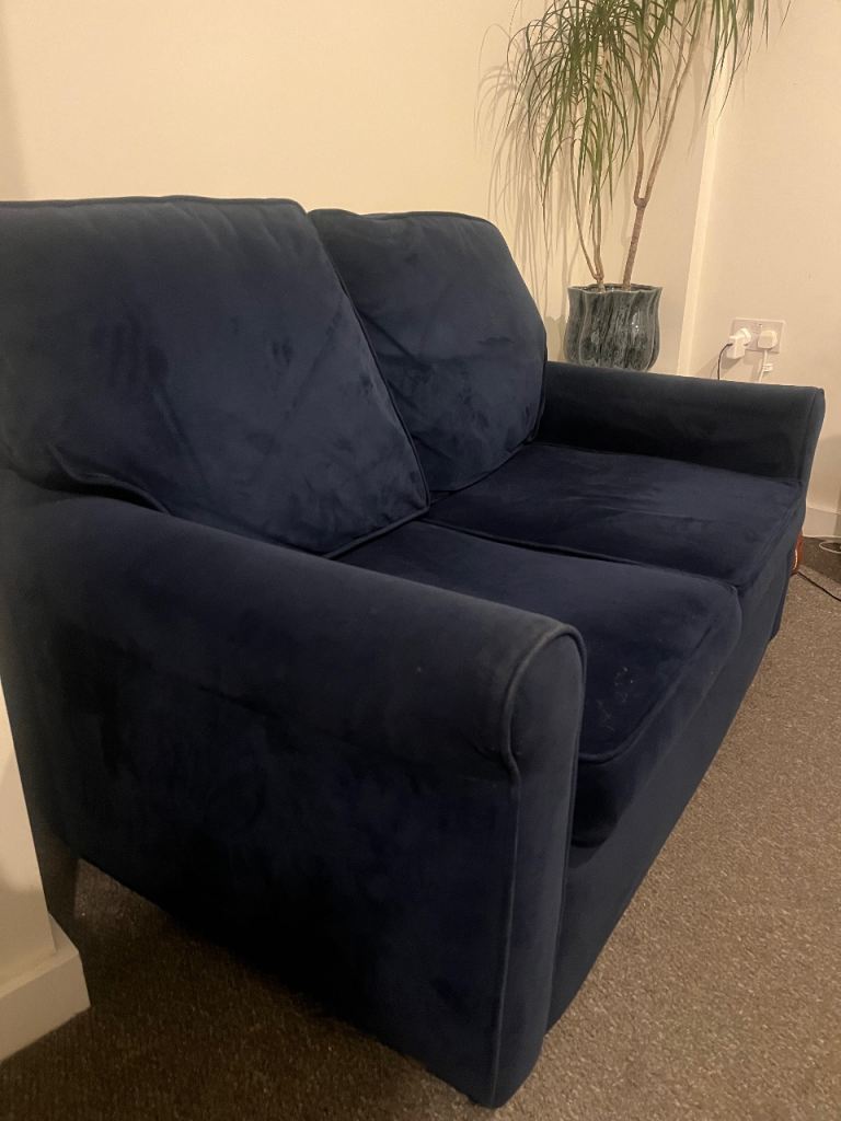 2-seater dark blue sofa 