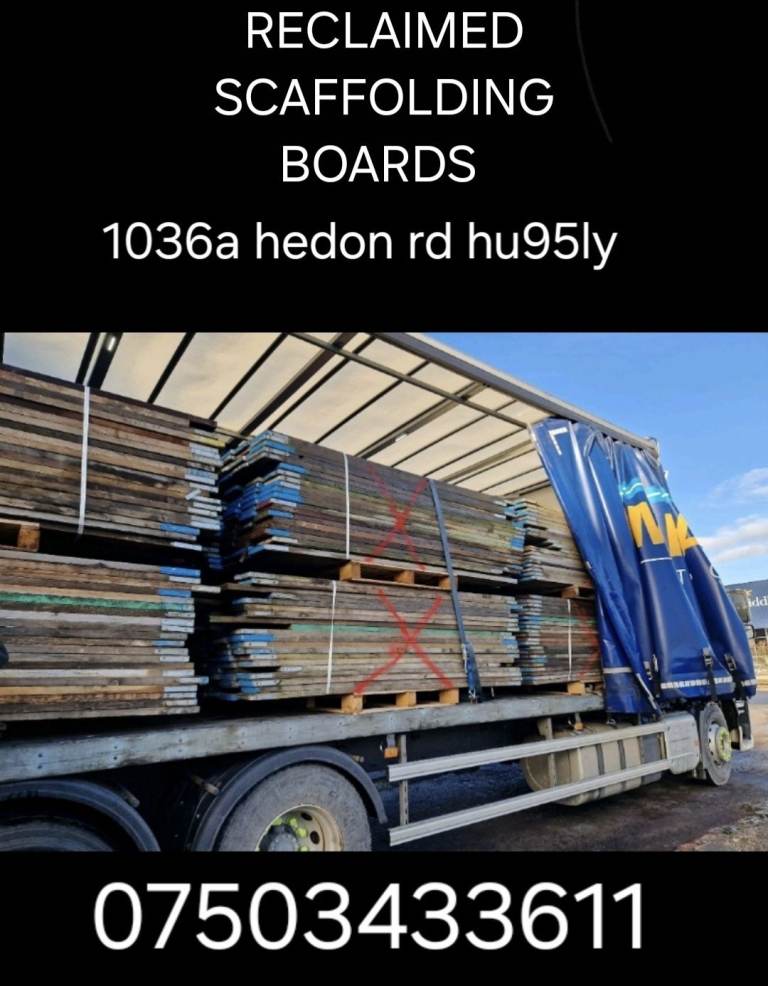 Timber reclaimed scaffolding boards 