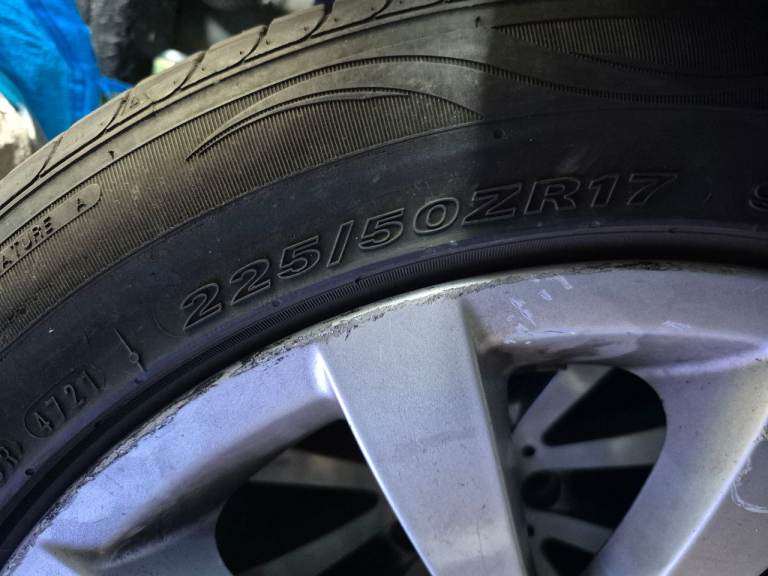 17" Alloy wheels and tyres 