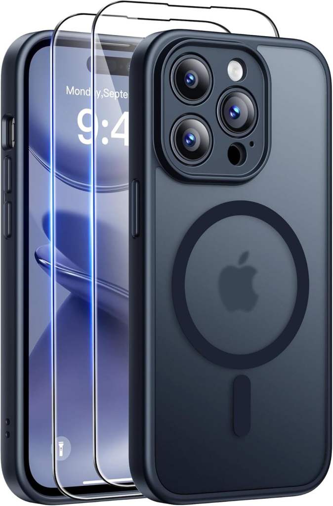 iPhone 14 Pro Max Case Magnetic Bumper Case with 2X HD Screen Protector