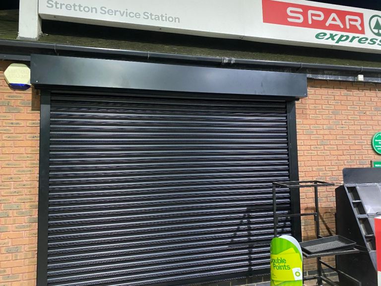 Black Commercial Roller Shutter Door – new Condition