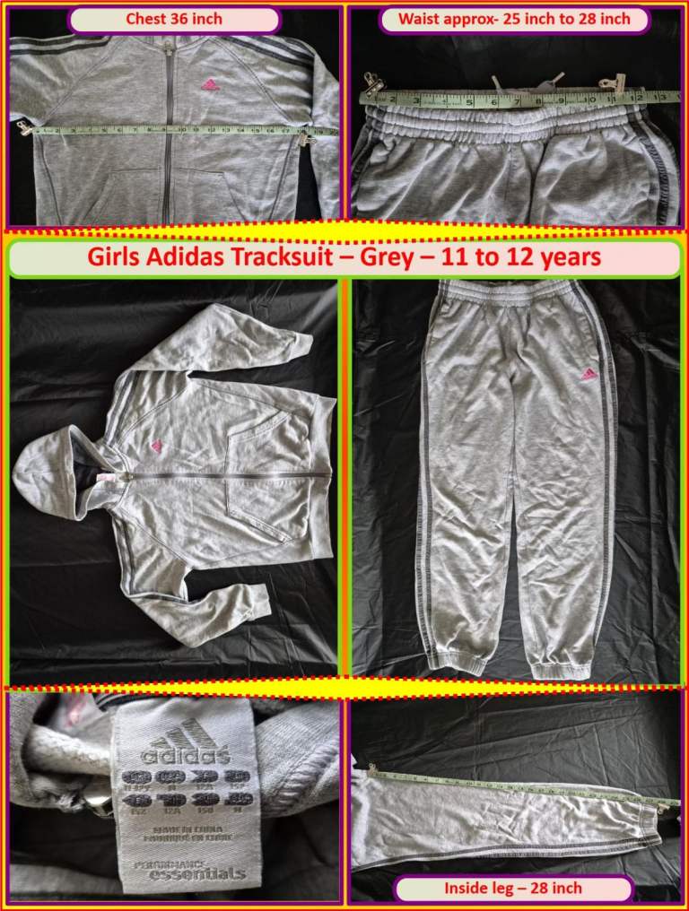 Girls Adidas Tracksuit Hoodie (11 to 12 years).