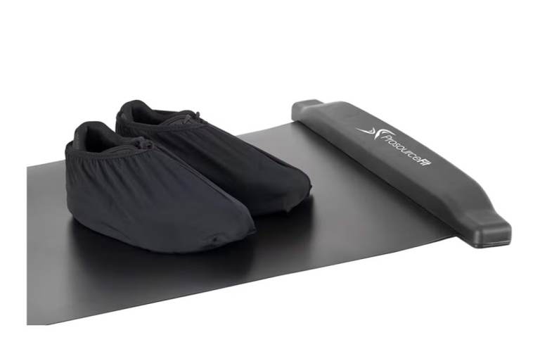 ProSourceFit Slide Board Mat for Exercise 6’ with End Stops, Booties ...