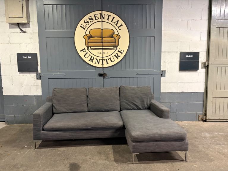 Dwell grey L shape sofa, FREE DELIVERY 