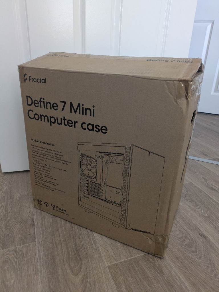 Fractal Design Define 7 Mini MicroATX Tempered Glass Black PC Case