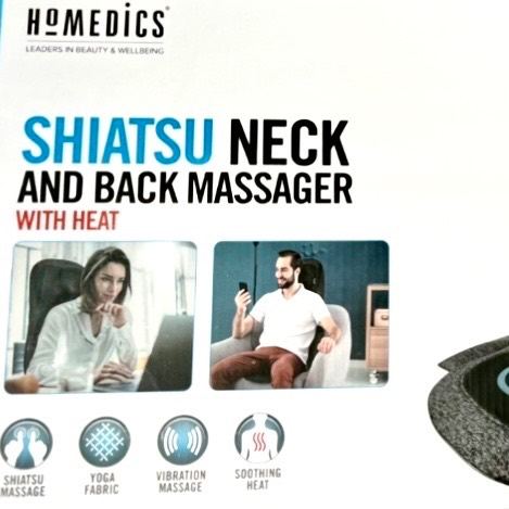 New HoMedics Gel  Shiatsu Back and Shoulder Massager with Heat