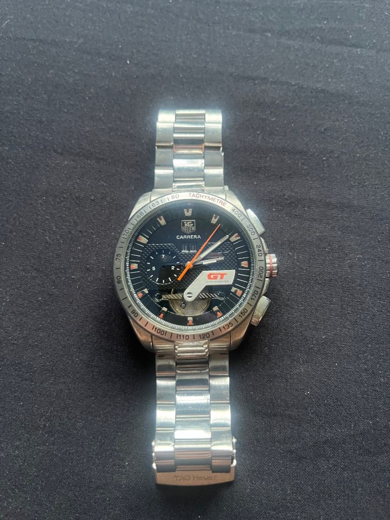 TAG Heuer Carrera GT Watch – Silver, Good Condition