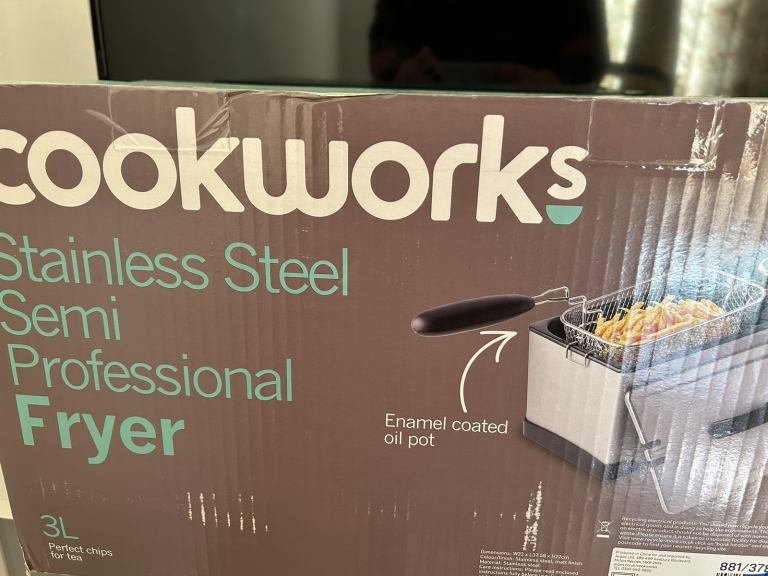 Cookworks stainless steel semi professional fryer 