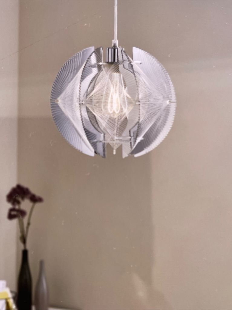 ✨ Brand New GoodHome Bastberg Gloss Transparent Pendant Ceiling Light Shade ✨  RRP £46