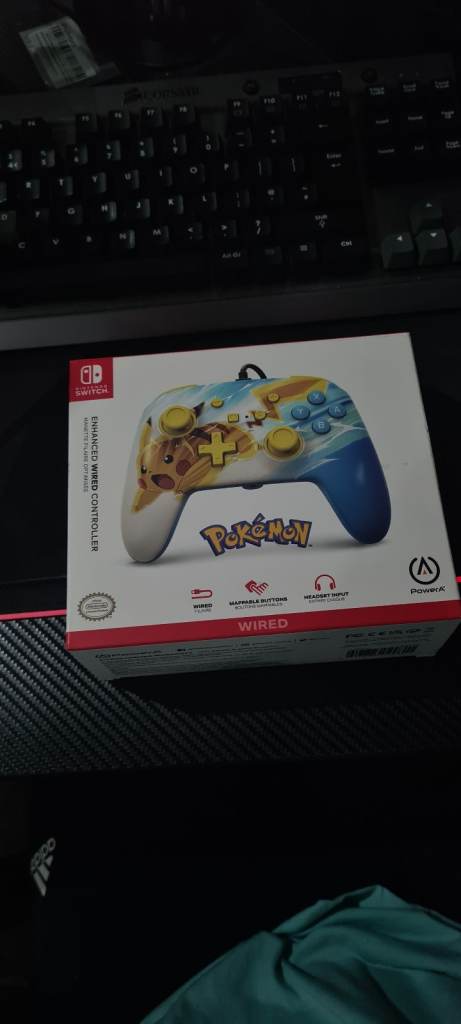 PowerA Switch Enhanced Wired Controller - Pikachu Charge - New Open Box