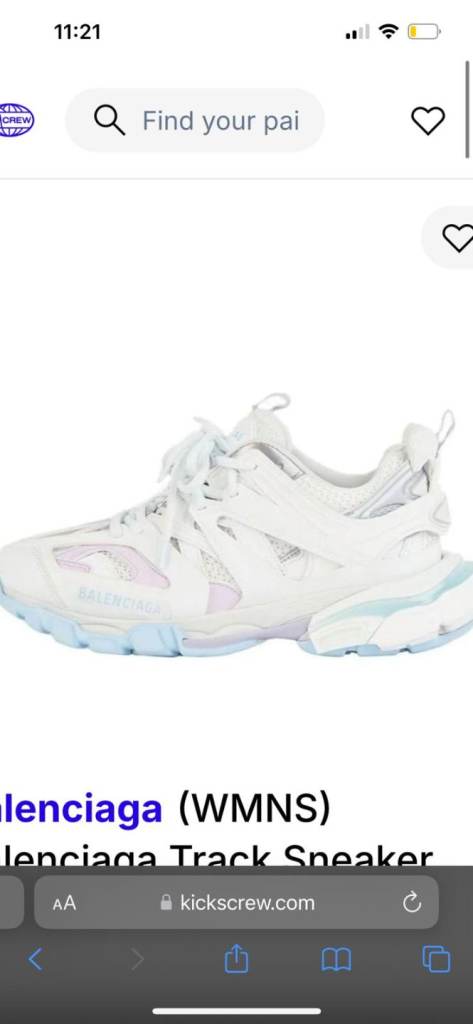 Size 5 girls balenciga tracks worn once £50 (fake shoes)