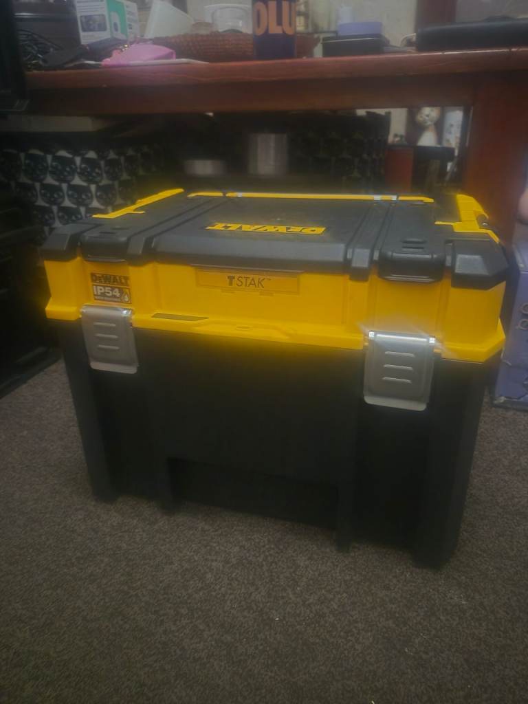 DeWalt TSTAK Tool Box – Yellow/Black, Good Condition