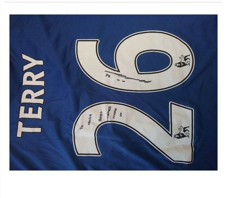 Football  signed  shirt TERRY 26 size L half sleeve free deliver