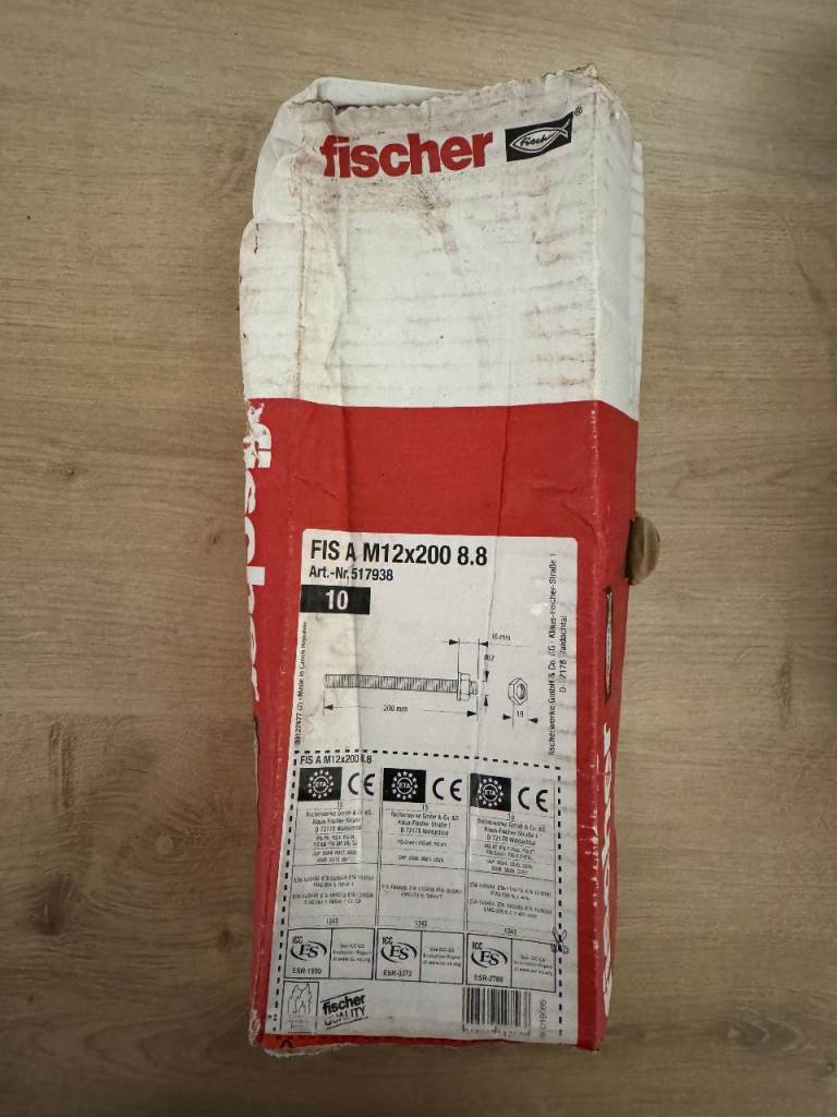 Fischer M12 Threaded Bar Kits NEW