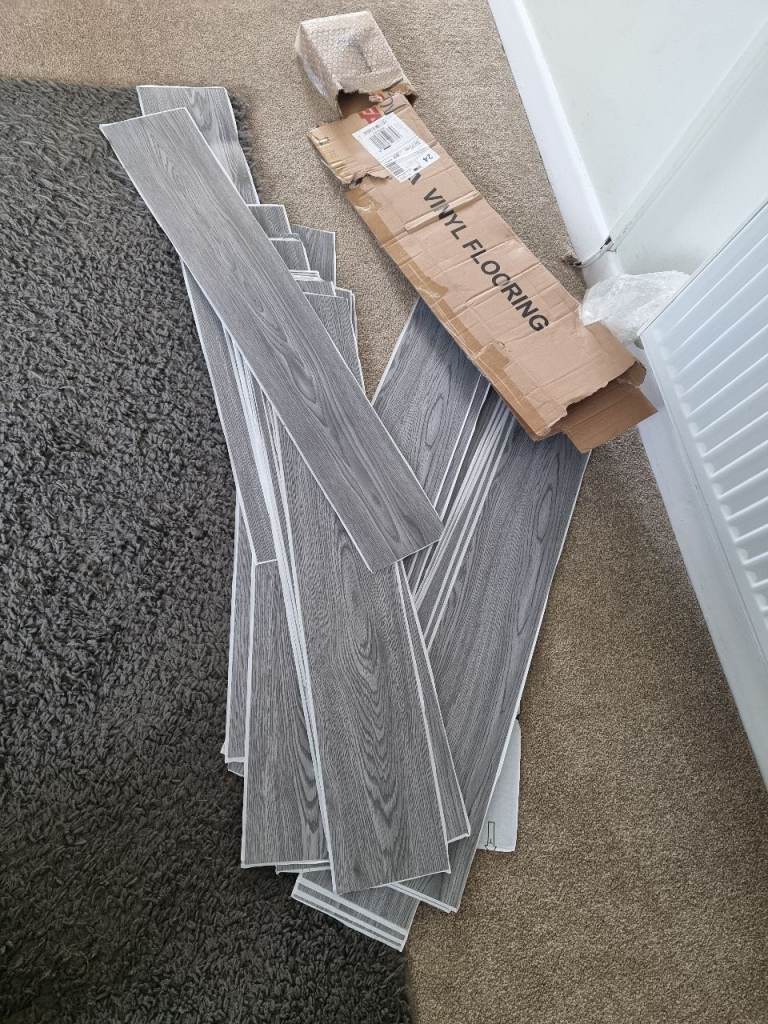 New Grey Vinyl Flooring Planks - free