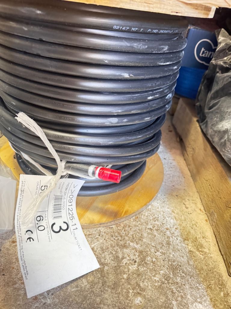 6mm 3 Core Armoured Cable 50m Drum