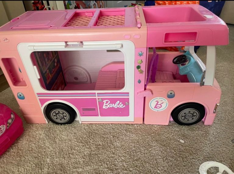 Barbie Camper Van RV Bundle Dolls Accessories Car Huge Job Lot Collection