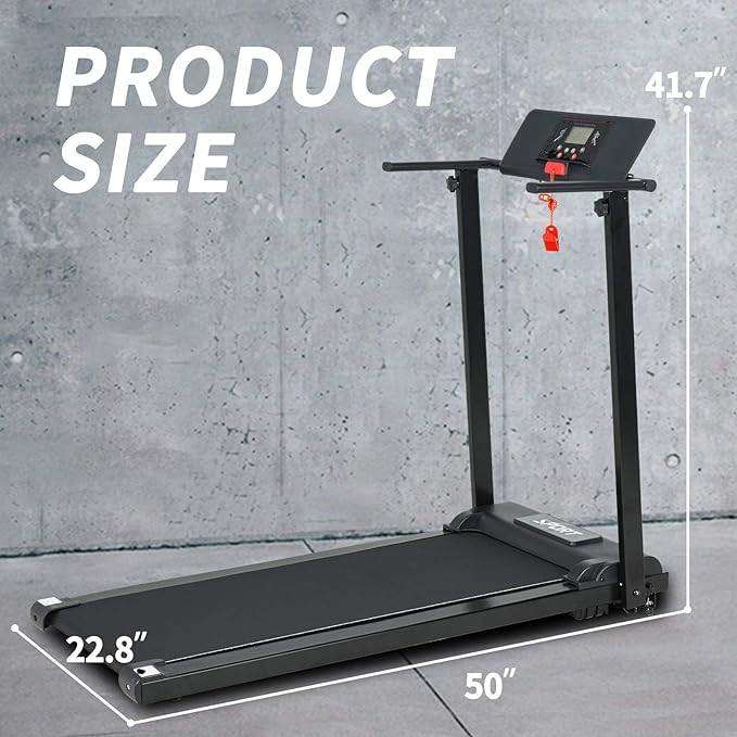 MURTISOL Folding Portable Electric Treadmill for Home with LCD Display & Low Noise Motor