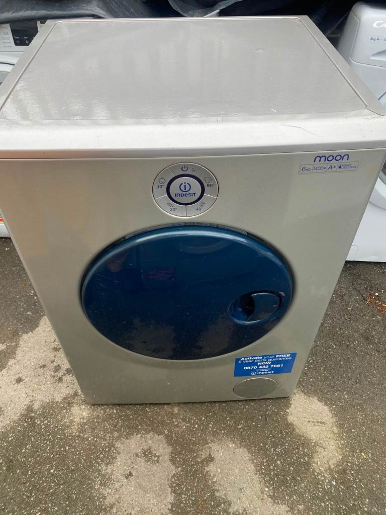 Indesit Moon Washing Machine – 6kg, 1400 Spin, Silver, Fully Working, Free Local Delivery