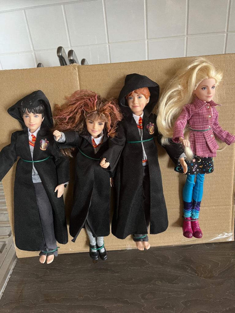 Set of 4 Harry Potter Character Dolls – Good Condition